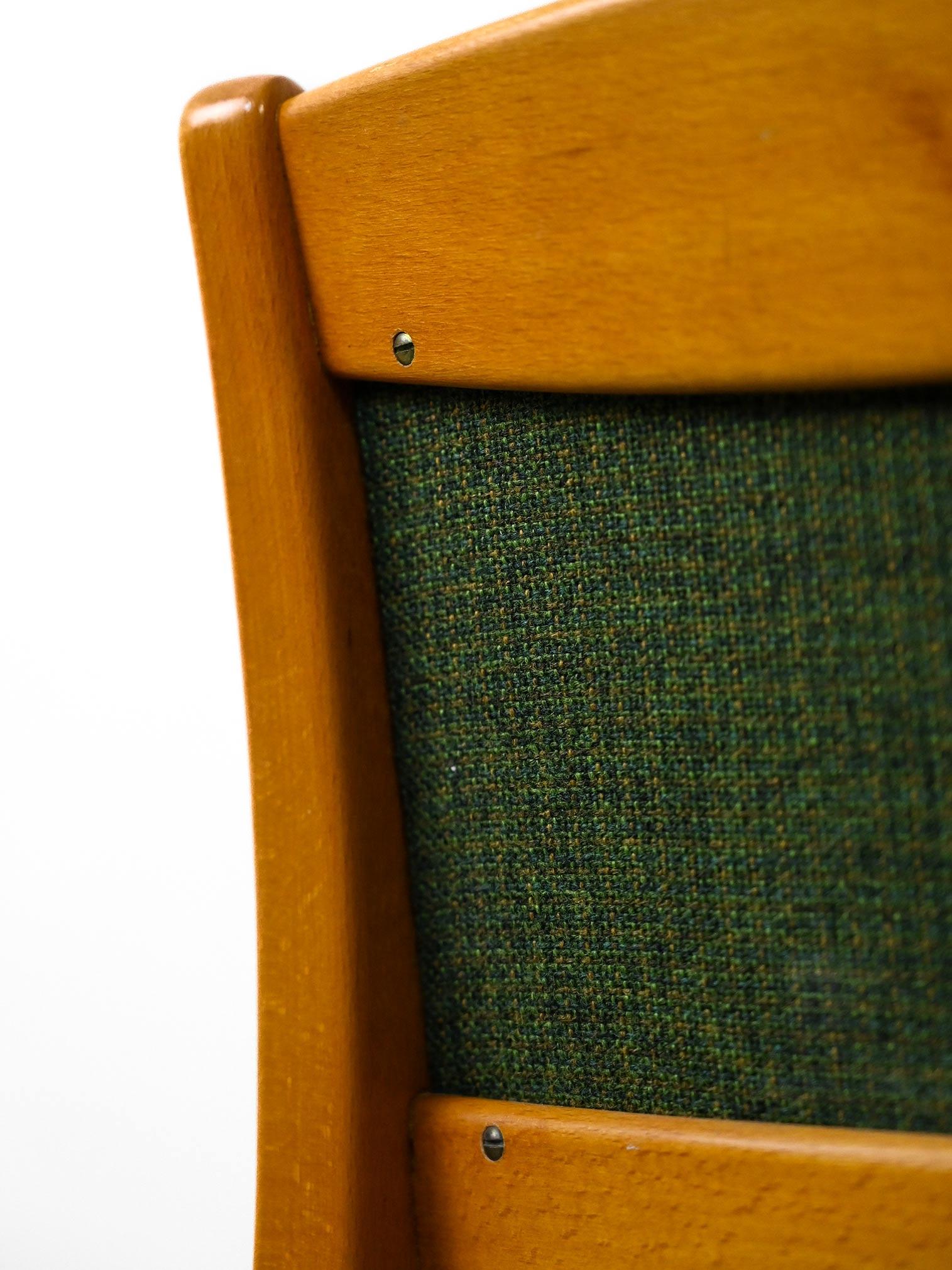 1960s Chairs with Green Fabric 3