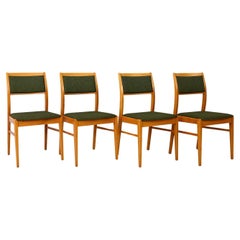 1960s Chairs with Green Fabric