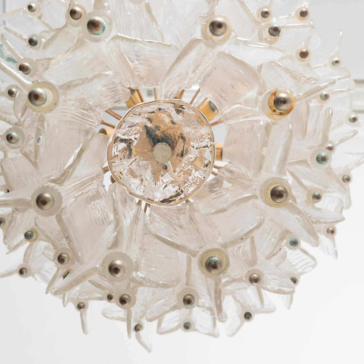 1960s Chandelier by Toni Zuccheri for Venini in Clear Murano Glass 5