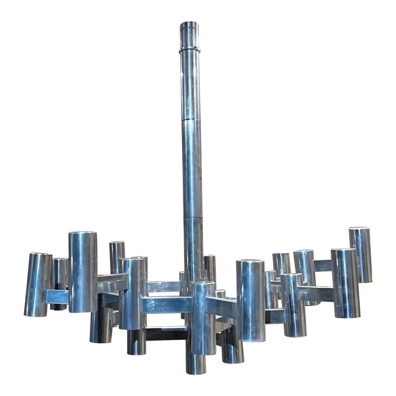 Lustre Futura Metal de Sciolari, Italie, années 1960