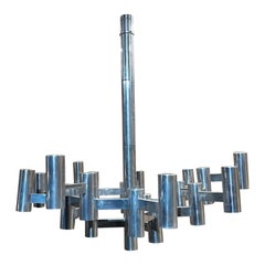 Lustre Futura Metal de Sciolari, Italie, années 1960