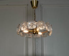 Lámpara de araña de los años 60 "Veneta" de Kjell Blomberg para Gullaskruf , Suecia