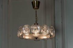 Lampadario 'Veneta' degli anni '60 di Kjell Blomberg per Gullaskruf , Svezia