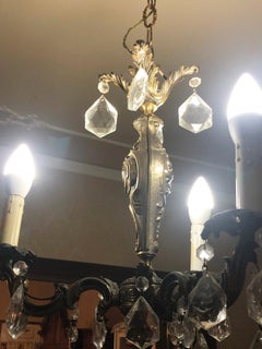 1960s Chandelier with Glass Pendants, Italy