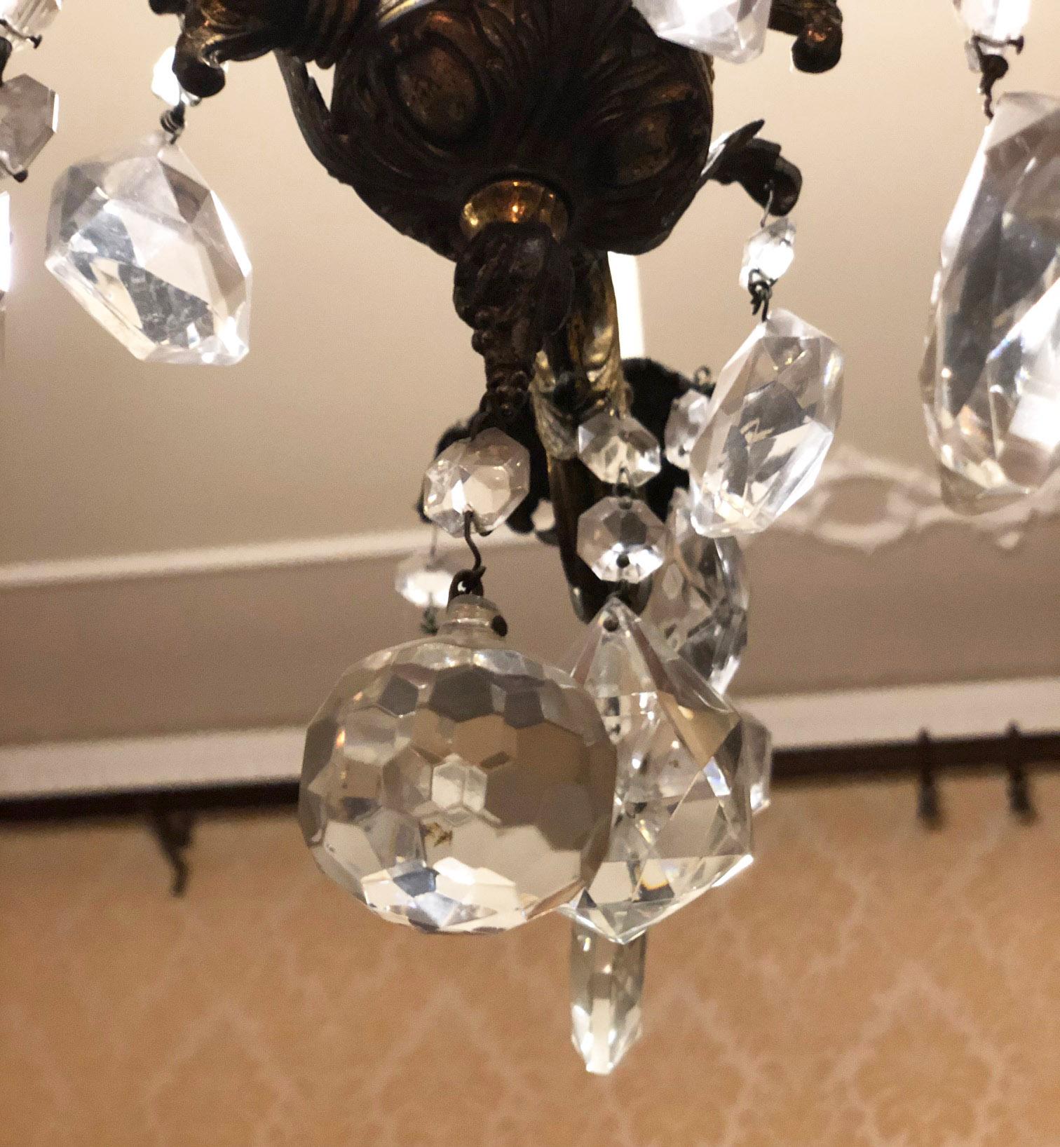 1960s Chandelier with Glass Pendants, Italy For Sale 1