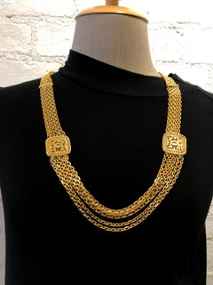 1960s-1970s Chanel Gold Toned Chain Belt Necklace