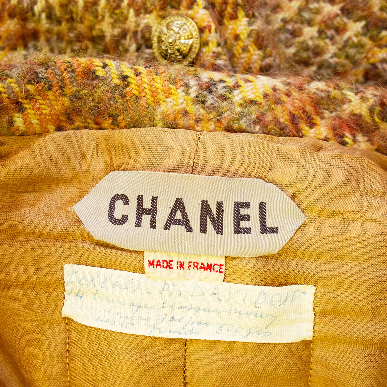 1960er Jahre Chanel Haute Couture Kupfer Tweed Jacke und Kleid Ensemble  im Angebot 4