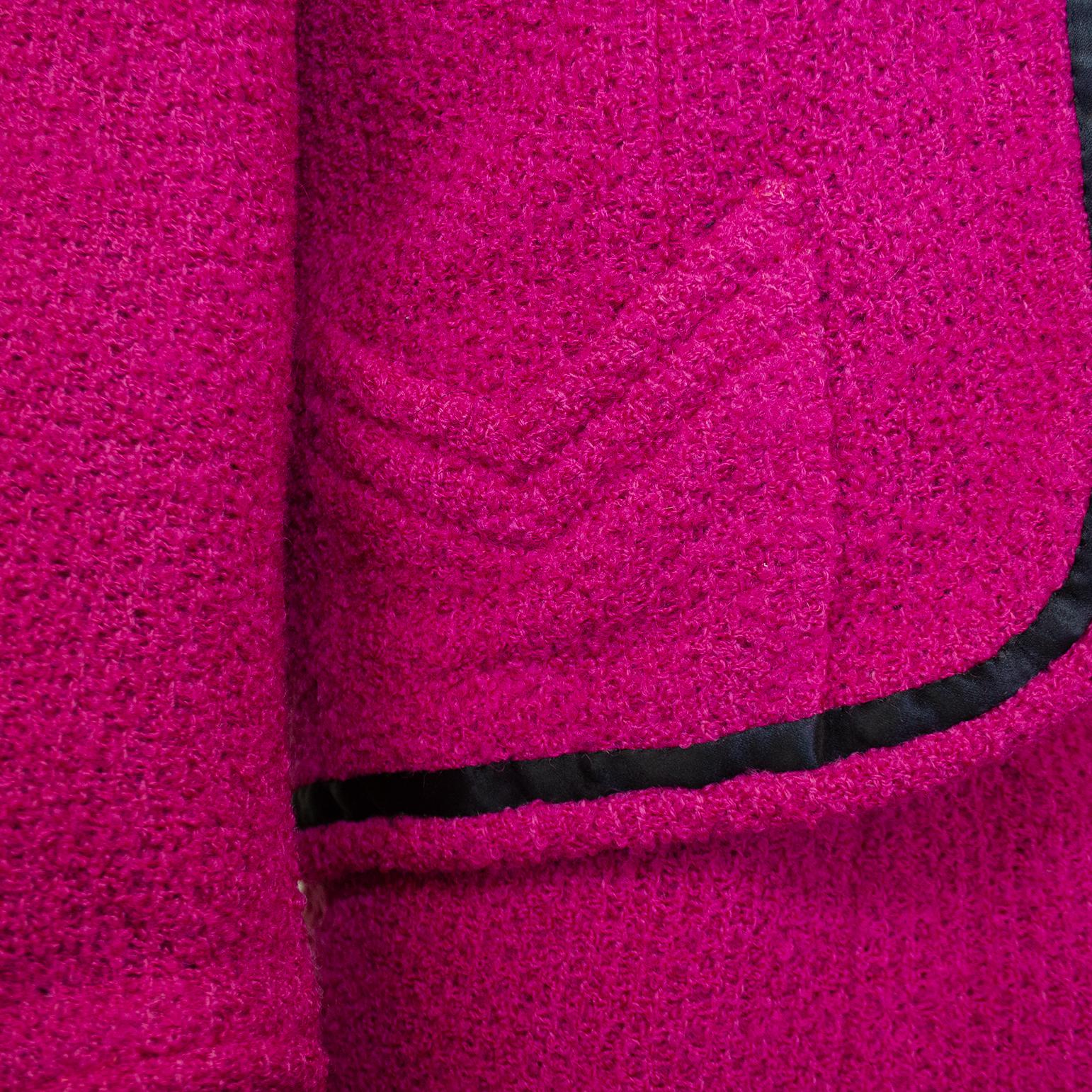 1960s Chanel Haute Couture Pink and Black Three Piece Ensemble  4
