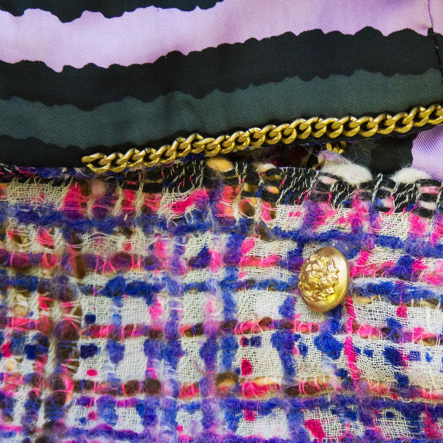 purple boucle skirt