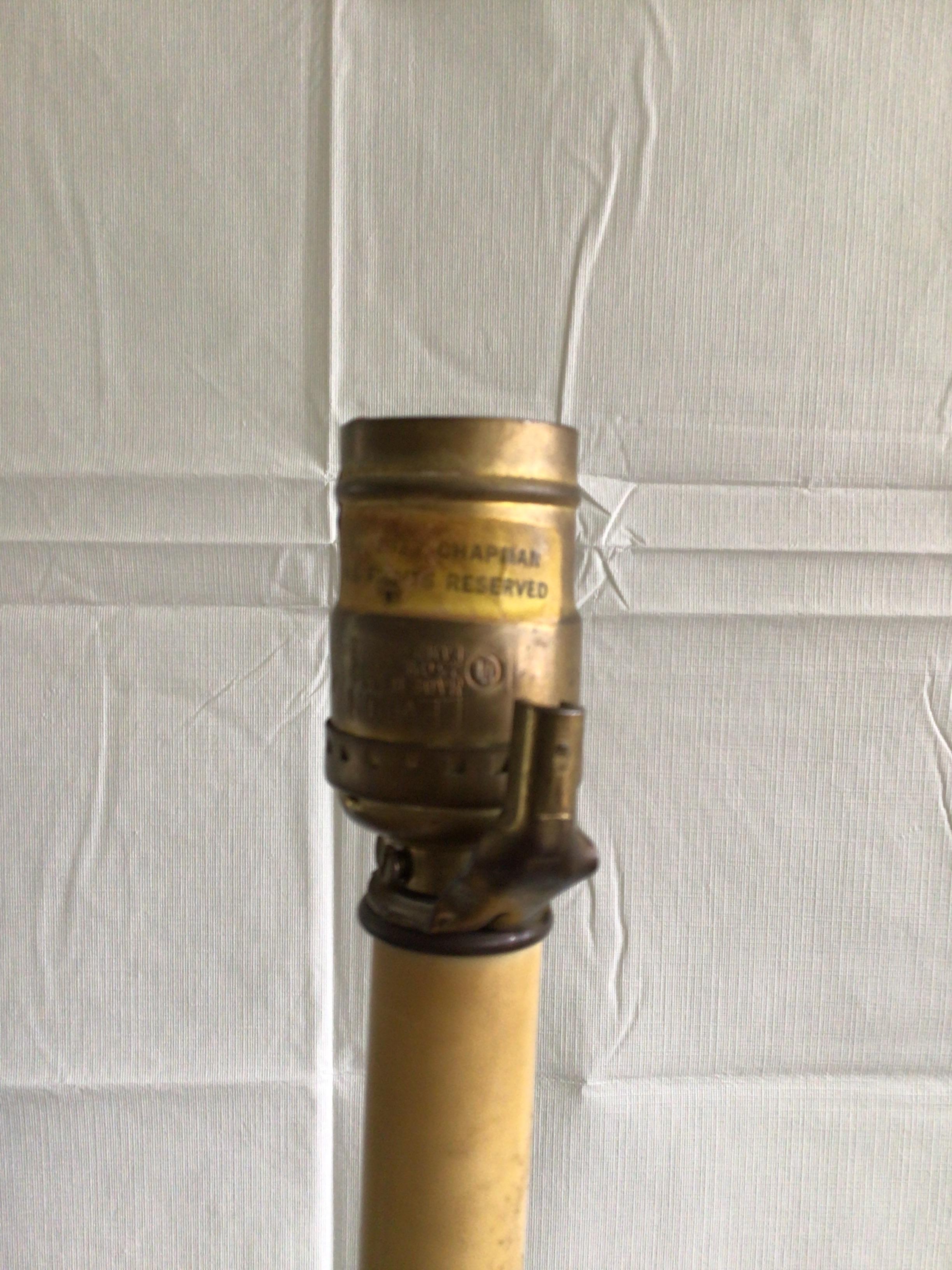 1960s Chapman Faux Horn and Brass Table Lamp For Sale 5