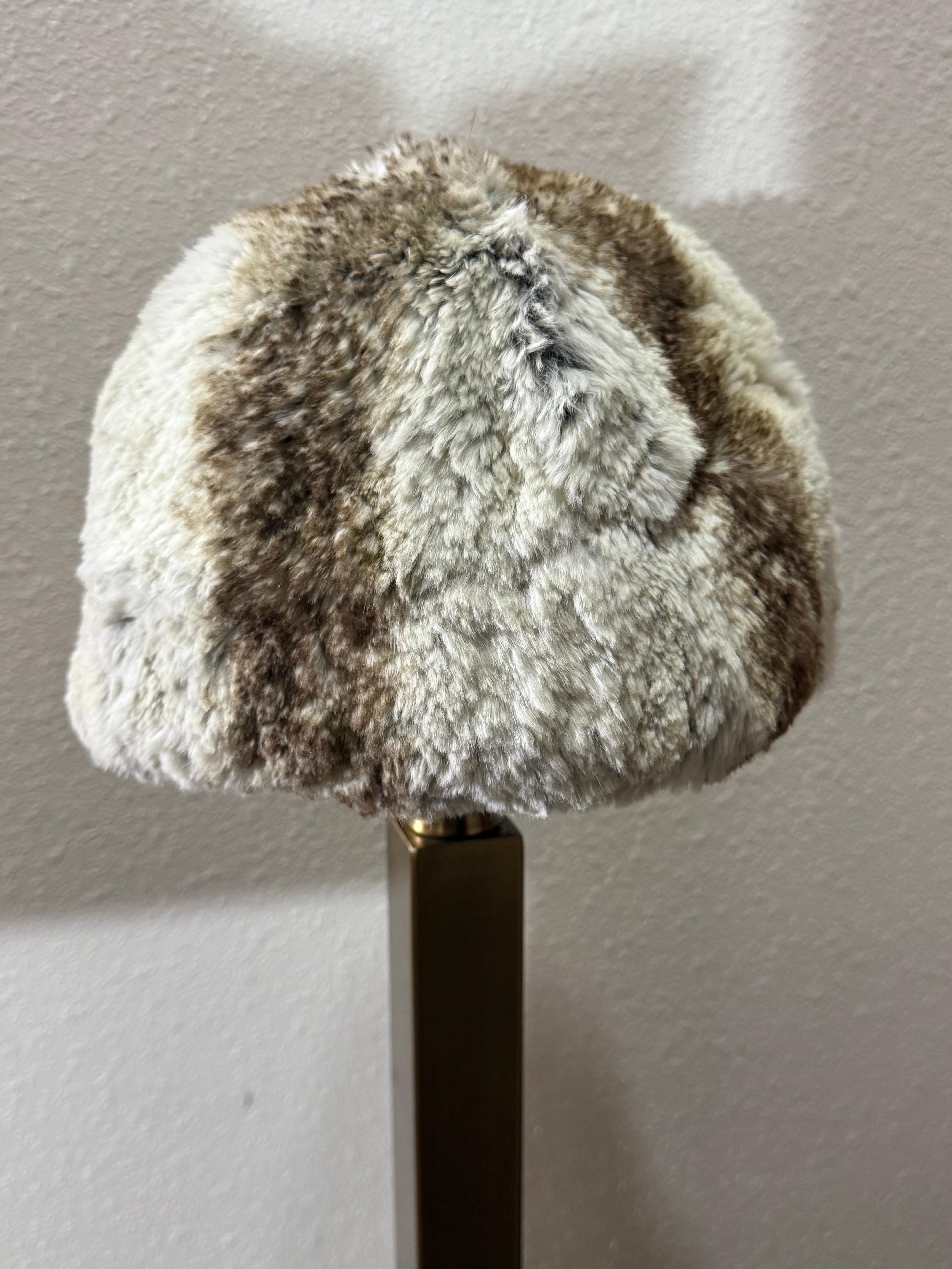 1960s Charcoal Knit Wool Dress with Tiered Chinchilla Trim & Matching Adolfo II Hat en vente 11