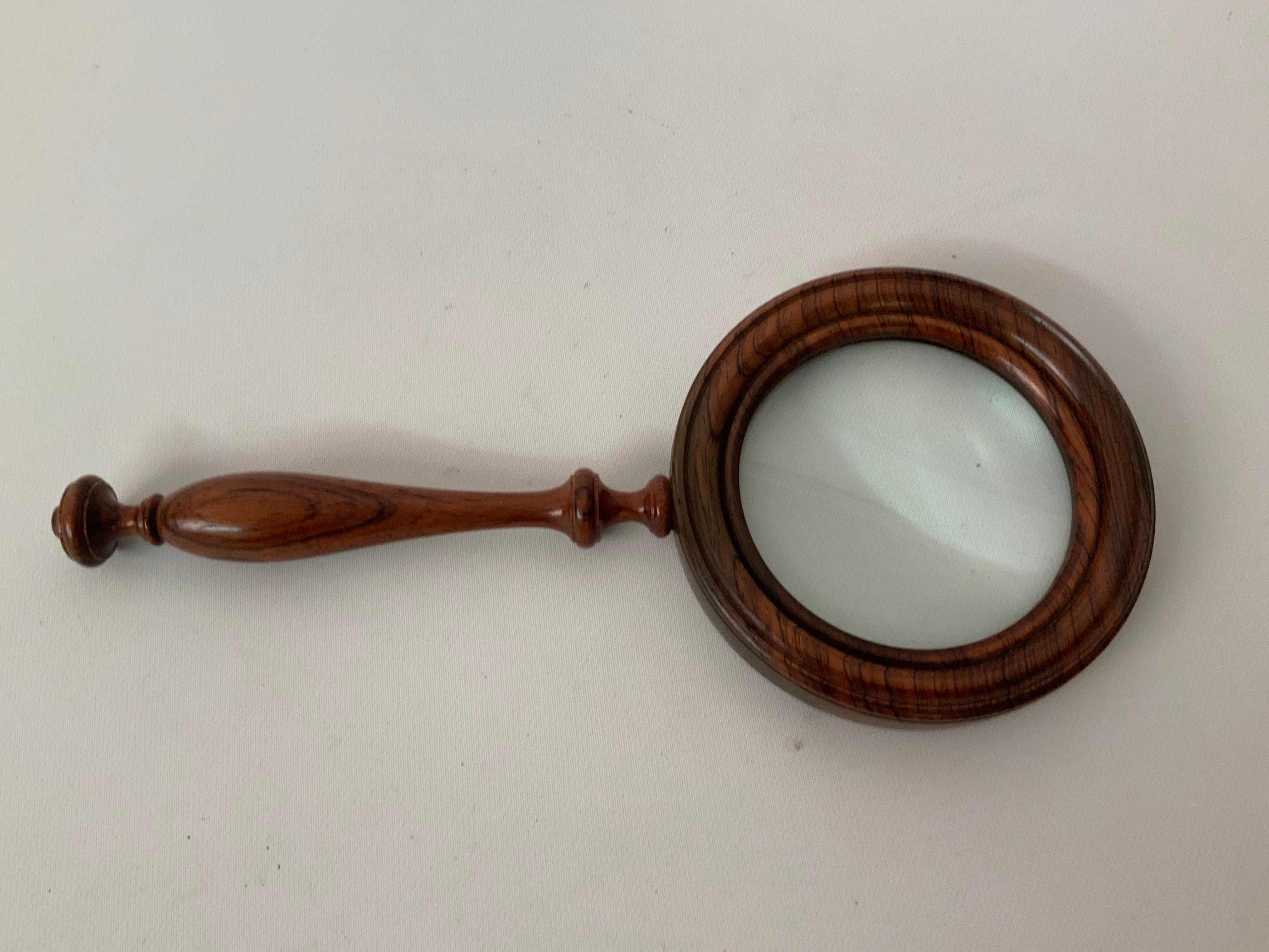 magnifying glass wood