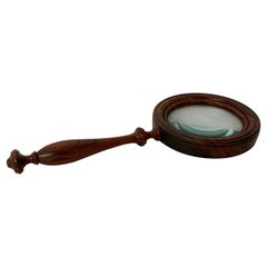 1960s Charles Deacon & Son Rosewood Handmade Magnifying Glass