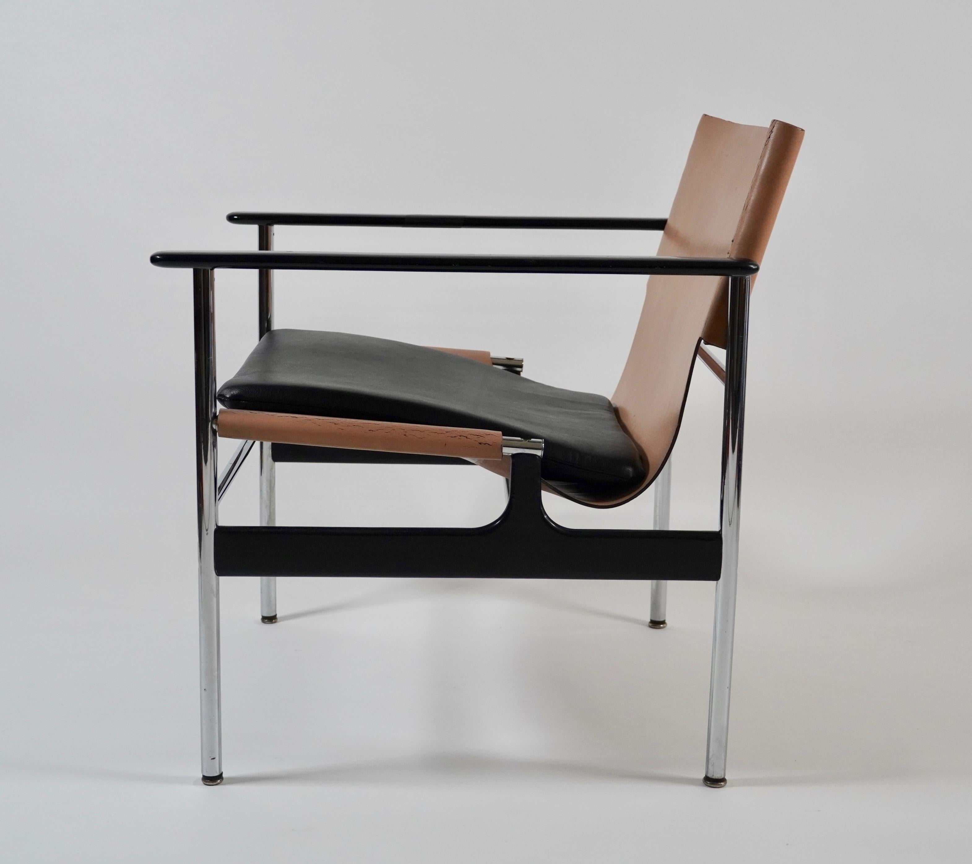Charles Pollock-Sessel „Sling Chair“, Modell 657, 1960er Jahre im Zustand „Gut“ im Angebot in Oakland, CA