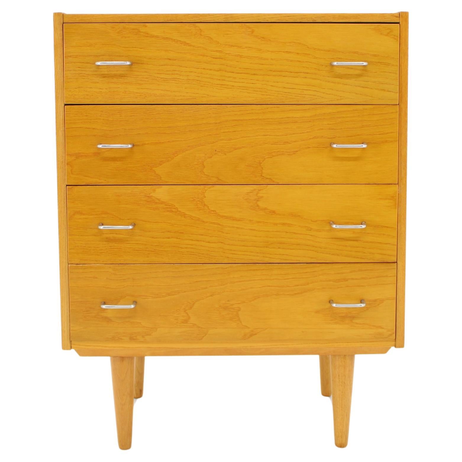 1960s Chest of Drawers in Maple Finish, Czechoslovakia For Sale