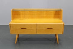 1960s Chest of Drawers with Glass Shelf, Czechoslovakia