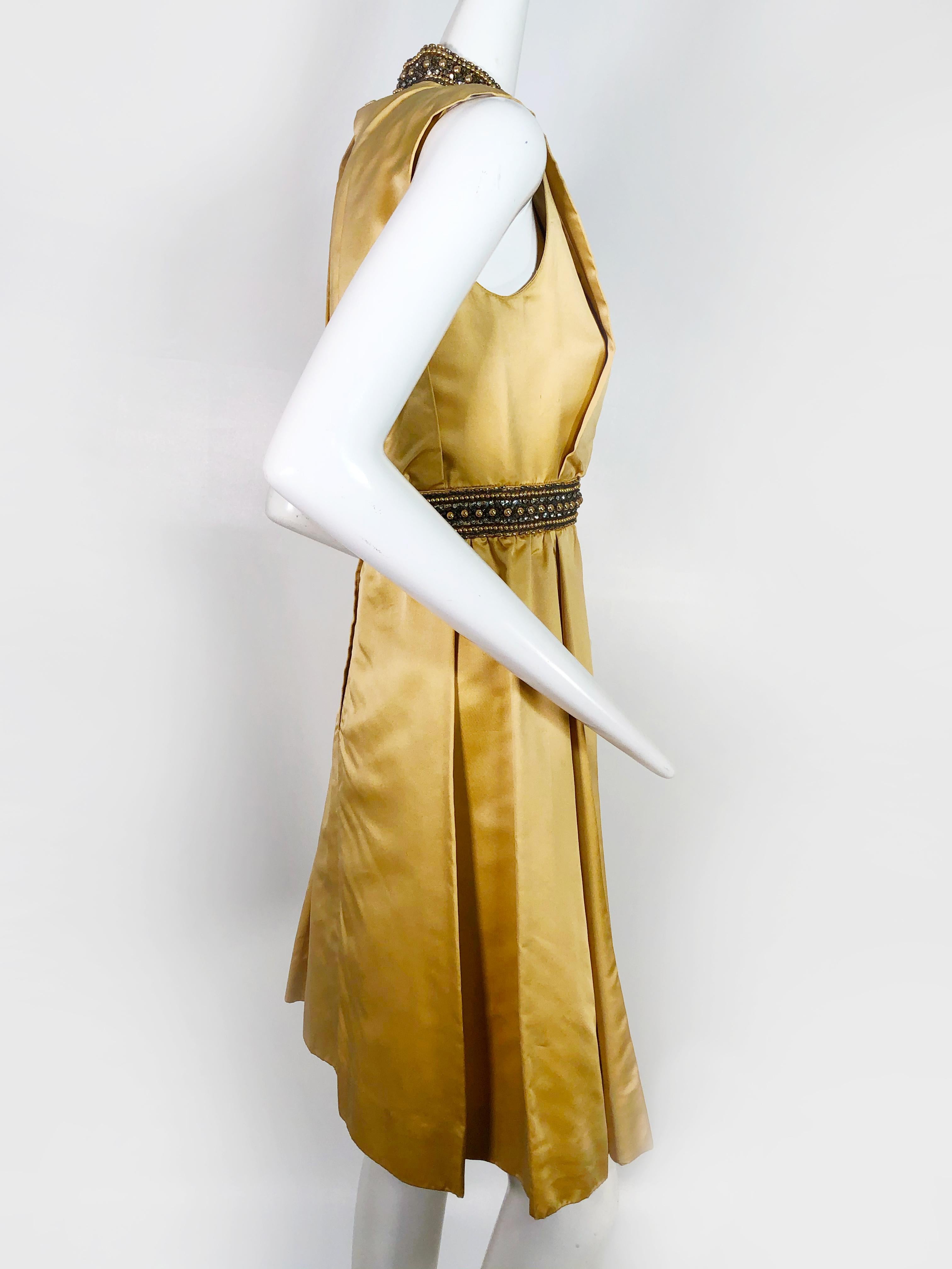 Women's 1960s Chester Weinberg Gold Lame and Pastel Brocade Evening Coat Ensemble For Sale