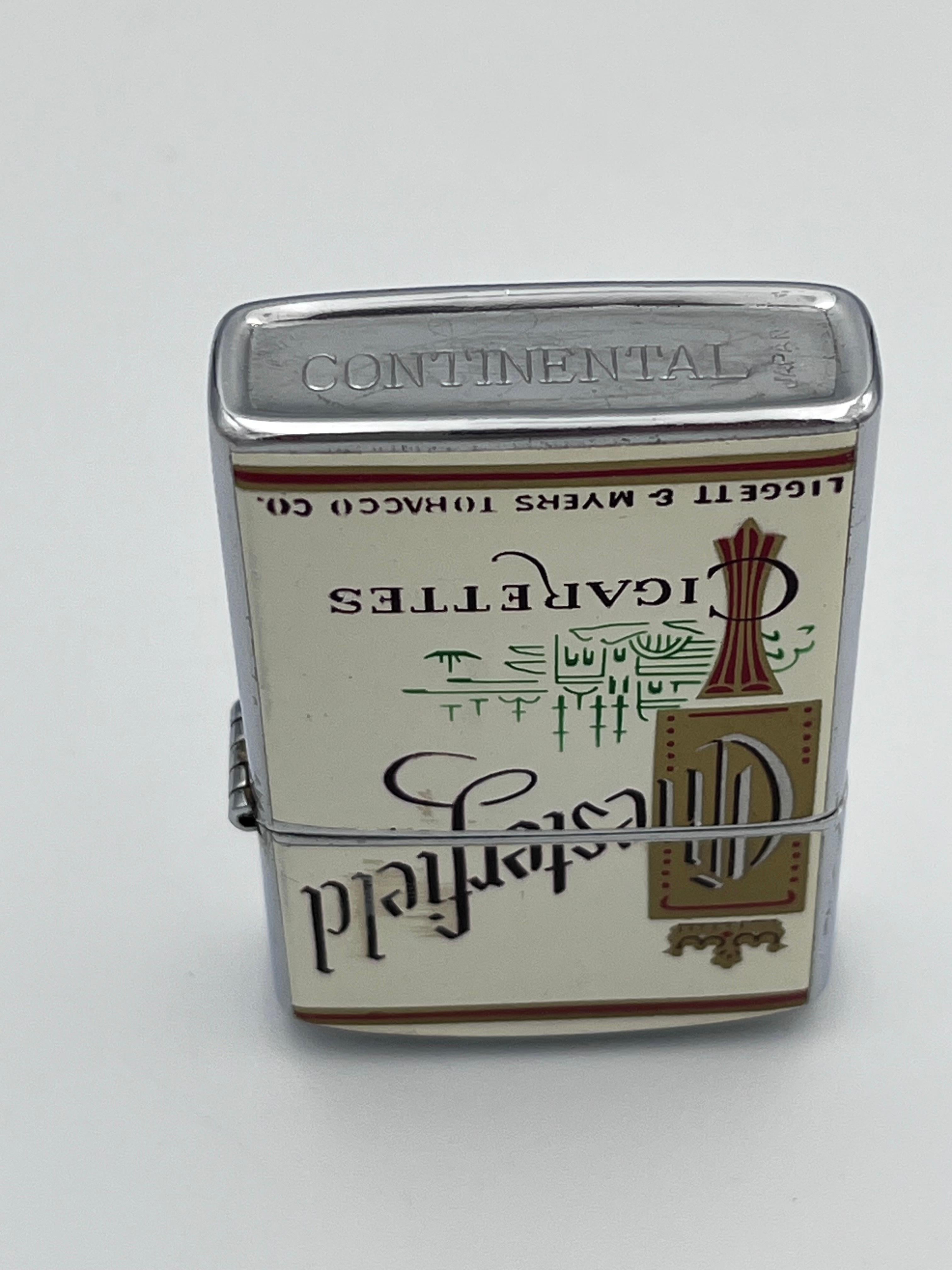Accendino Chesterfield del 1960 in scatola originale con documenti di Continental Merch. Co in vendita 1