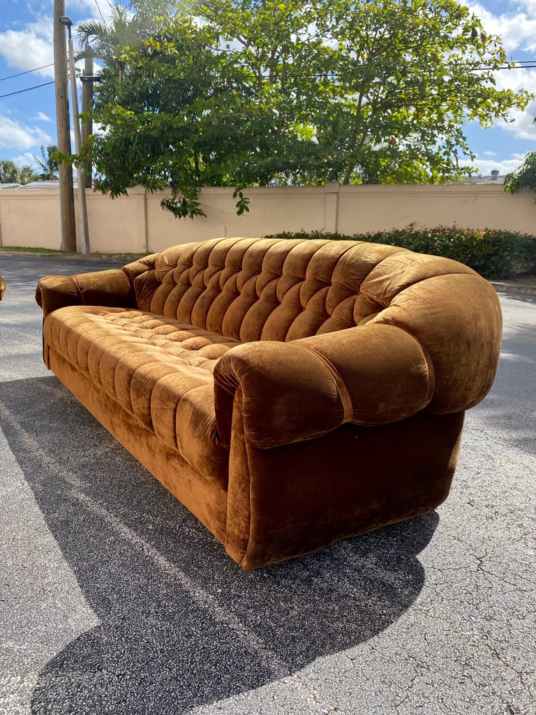 Tufted couch store and loveseat