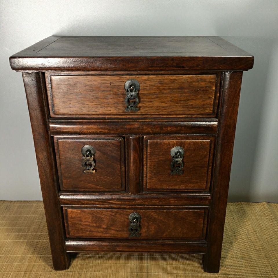 1960s Chinese Classic Wood Four Draws Cabinet In Fair Condition For Sale In 景德镇市, CN