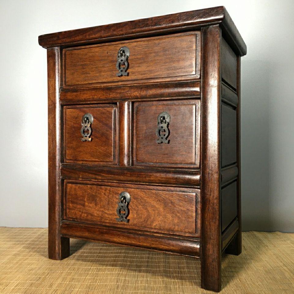 1960s Chinese Classic Wood Four Draws Cabinet For Sale 2