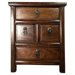 1960s Chinese Classic Wood Four Draws Cabinet