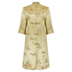 1960s Chinese Export Gold Jacquard Coat