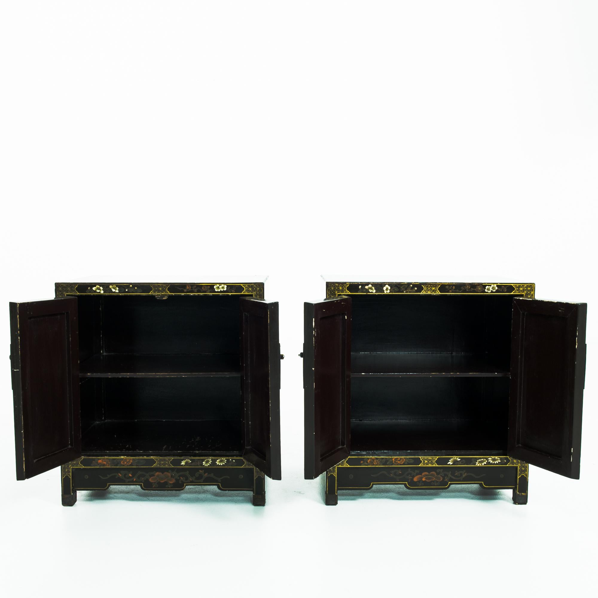 Chinese Export 1960s Chinese Nightstands, a Pair