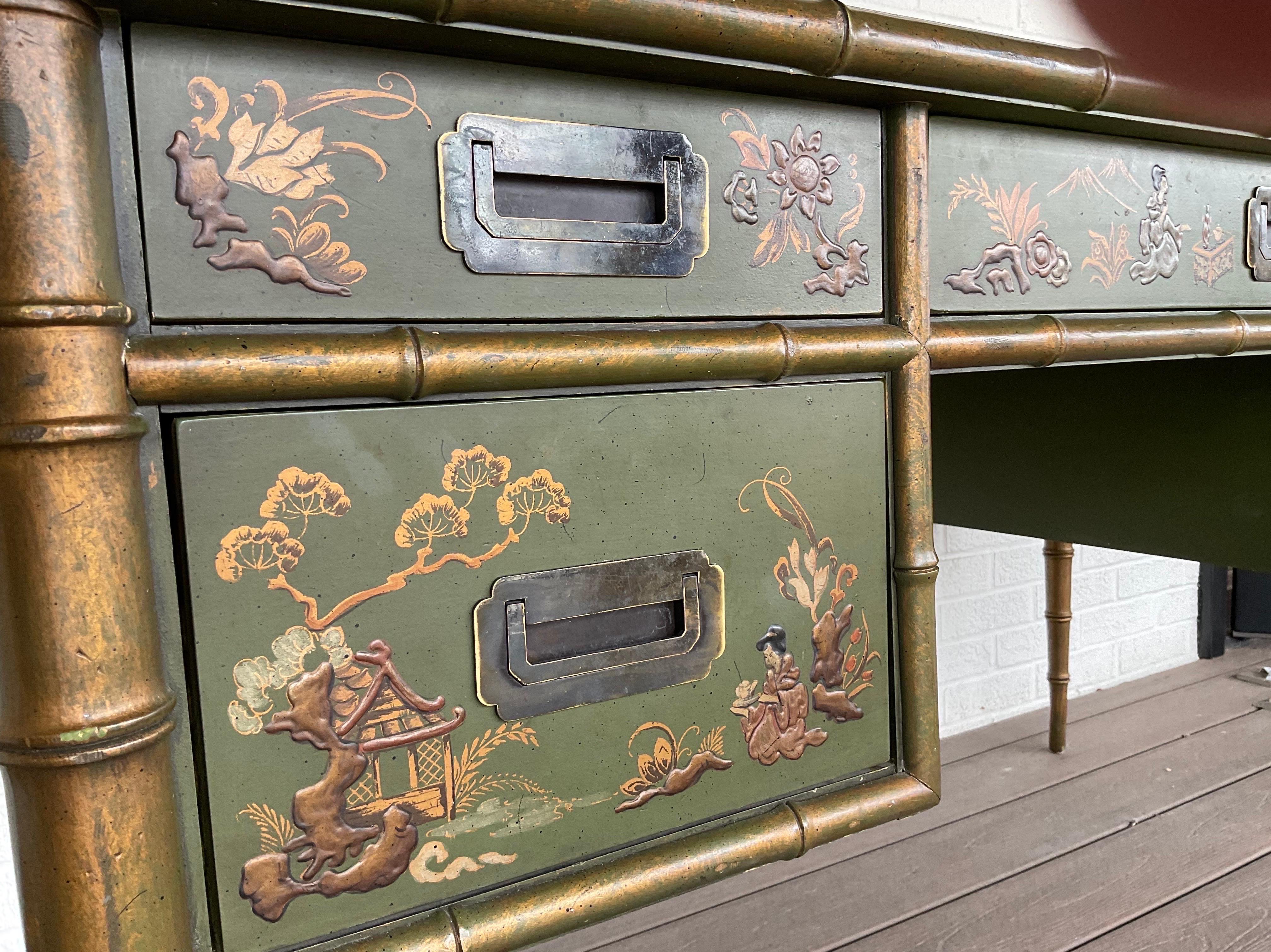 Mid-20th Century 1960s Chinoiserie Desk from Drexel Heritage 