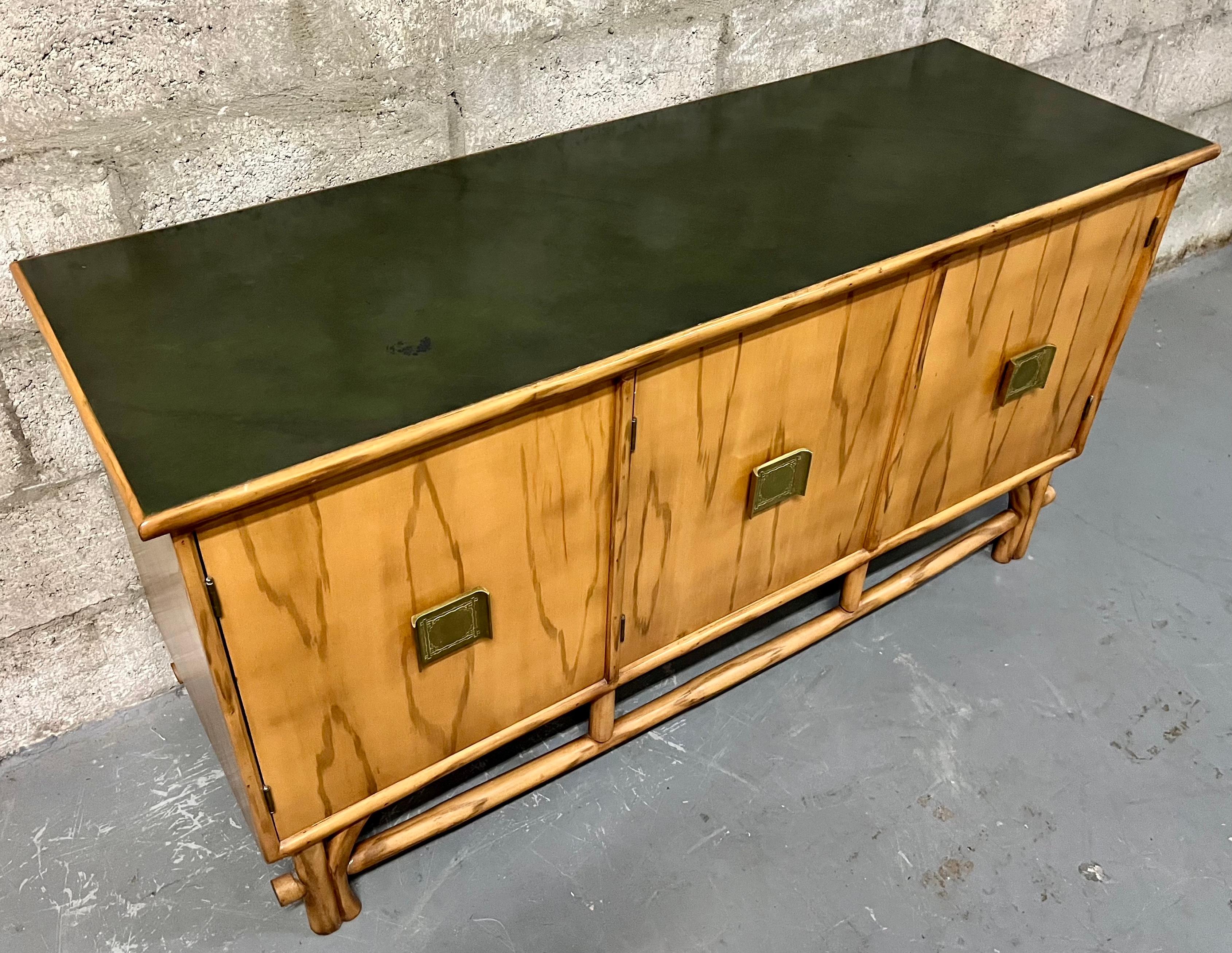 1960s Chinoiserie Inspired Sideboard in the Adrien Audoux & Frida Minet Style For Sale 2