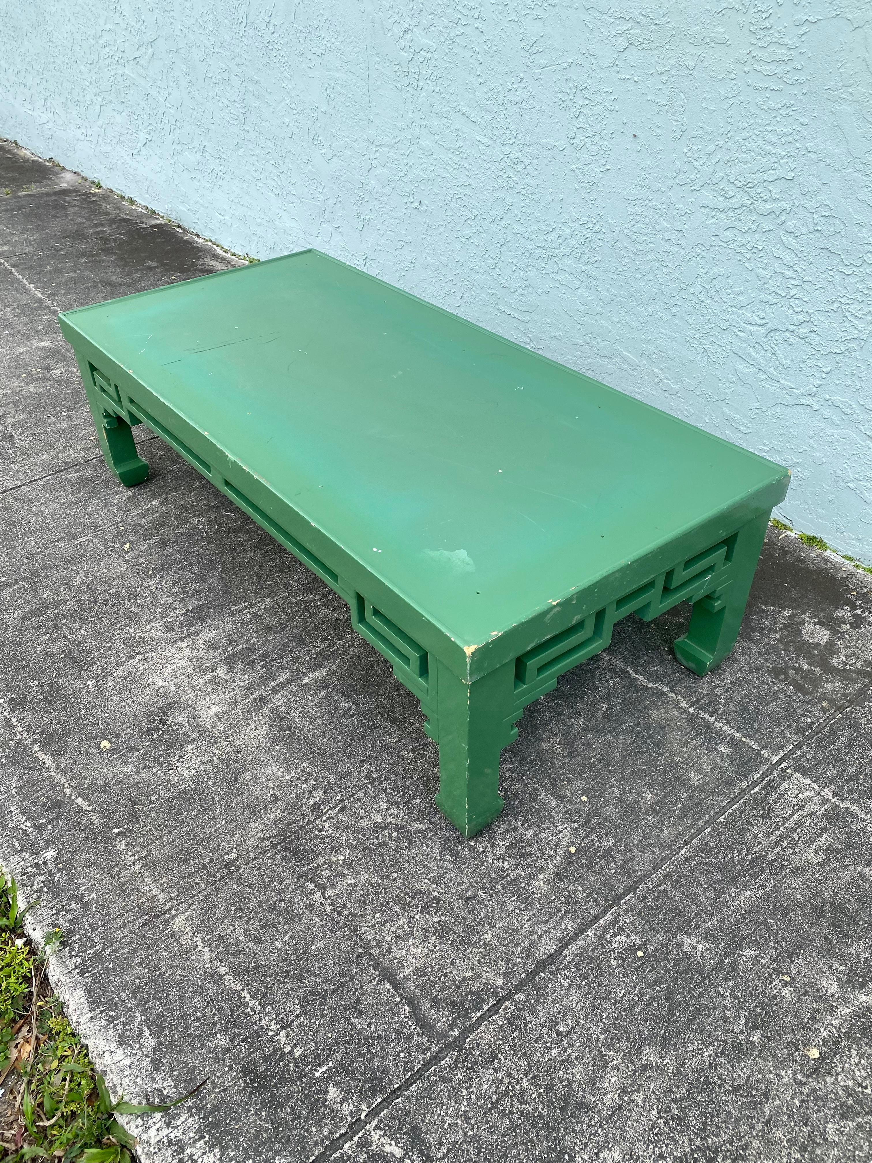 1960s Chinoiserie Ming Style Wood Tufted Bench Coffee Table For Sale 6