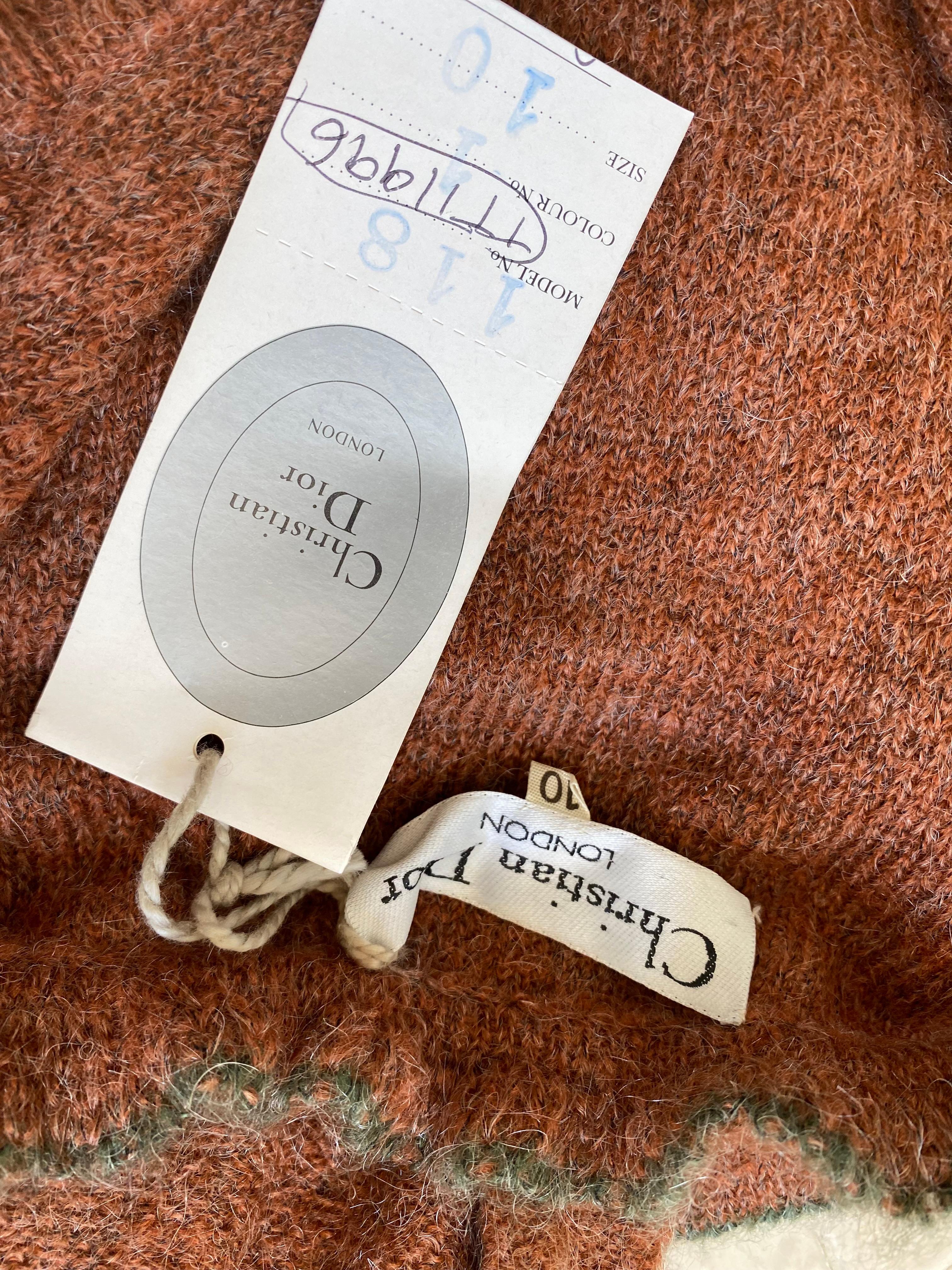 1960s Christian Dior Deadstock Knit 3 Piece Set For Sale 4