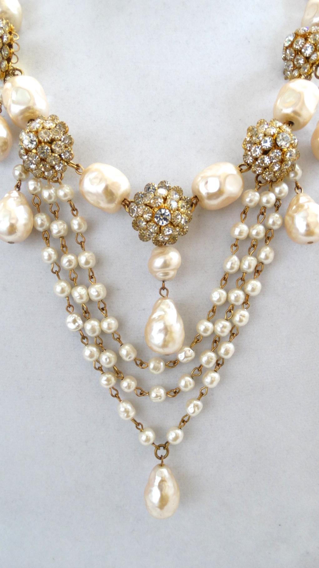 Christian Dior 1960s Glass Pearl Necklace at 1stDibs christian dior
