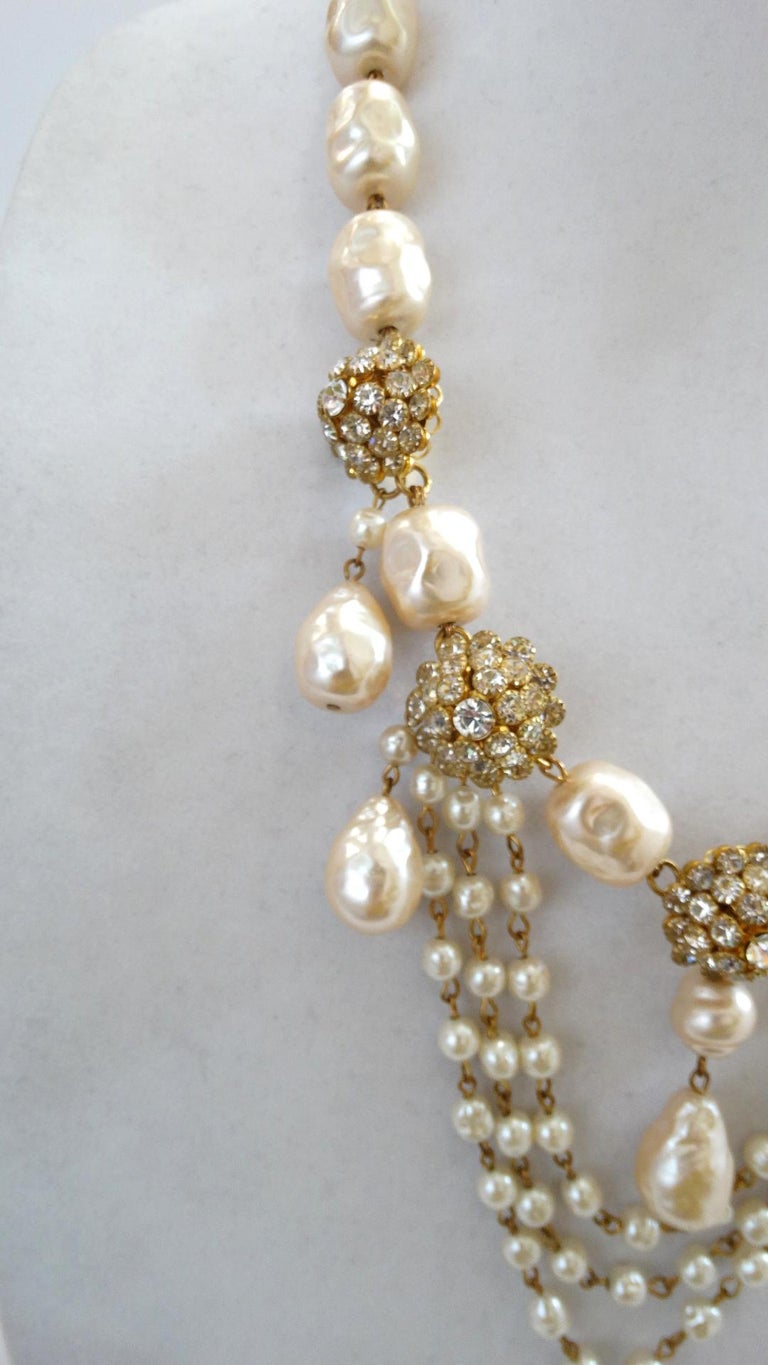 Christian Dior 1960s Glass Pearl Necklace at 1stDibs christian dior