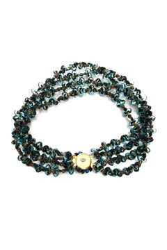 1960s Christian Dior Glass Beaded Choker Necklace