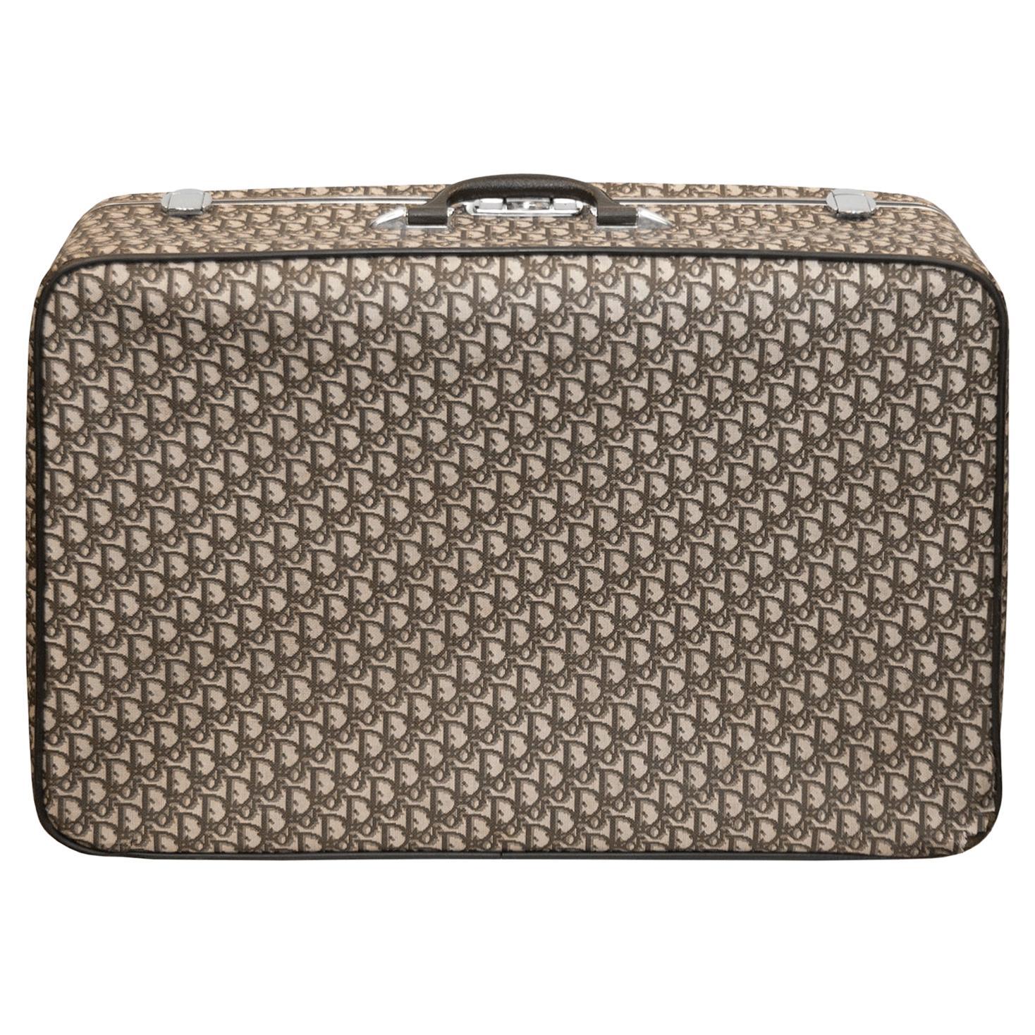 1960s Christian Dior Large Monogram Suitcase  For Sale