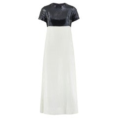 Robe longue à sequins monochromes Christian Dior des années 1960