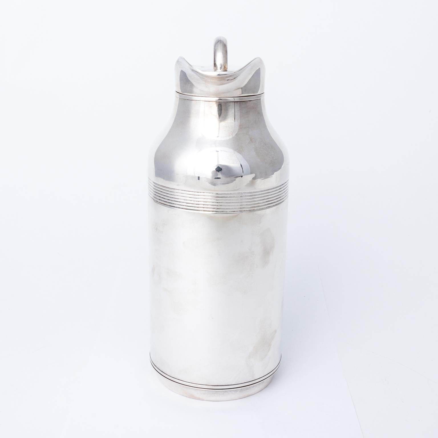 1960s Christofle Vintage Silver Plate Thermos In Good Condition In Stamford, CT