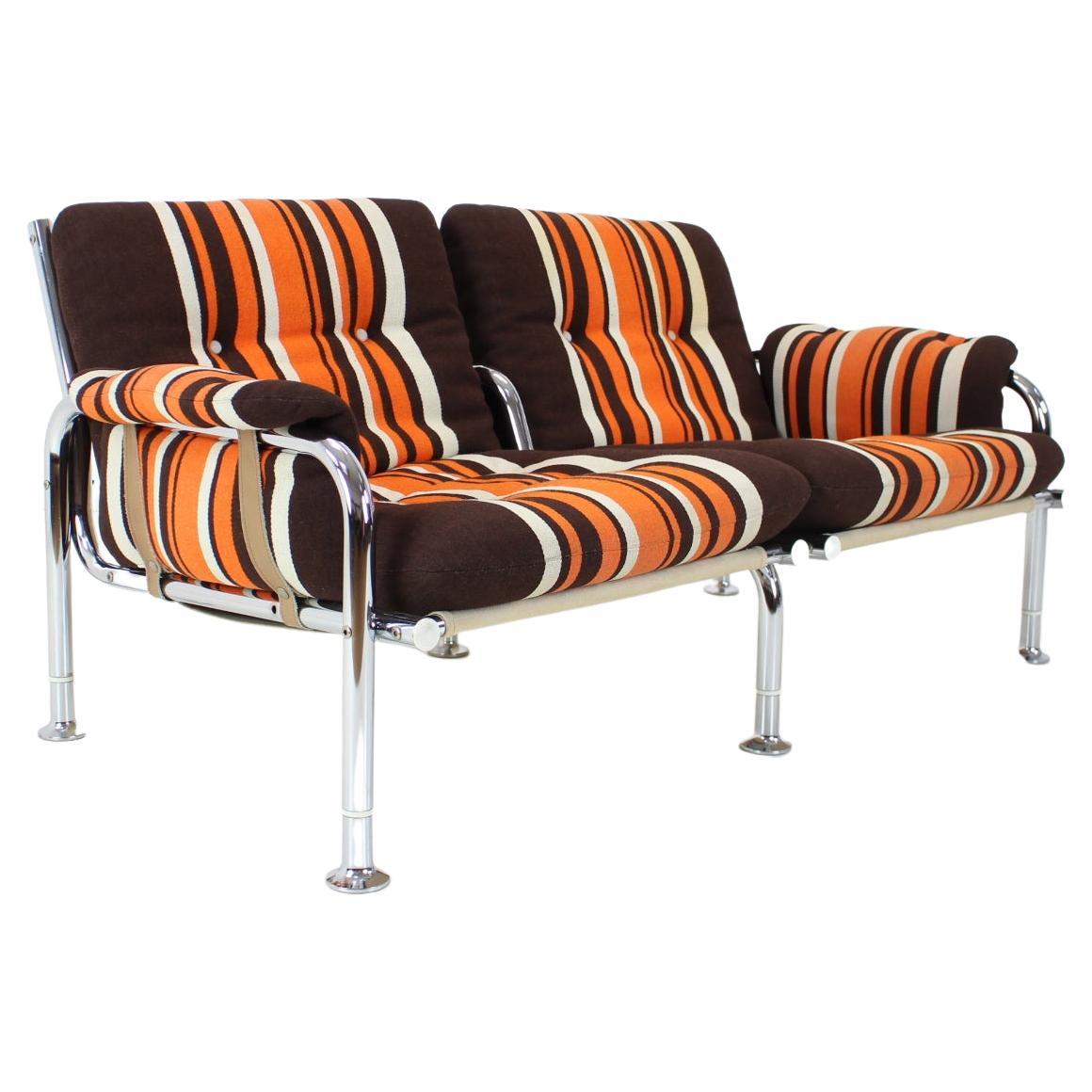 1960er Jahre Chrom 2-Sitzer Sofa, Dänemark
