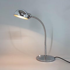 Lampada da tavolo regolabile cromata degli anni '60, Italia