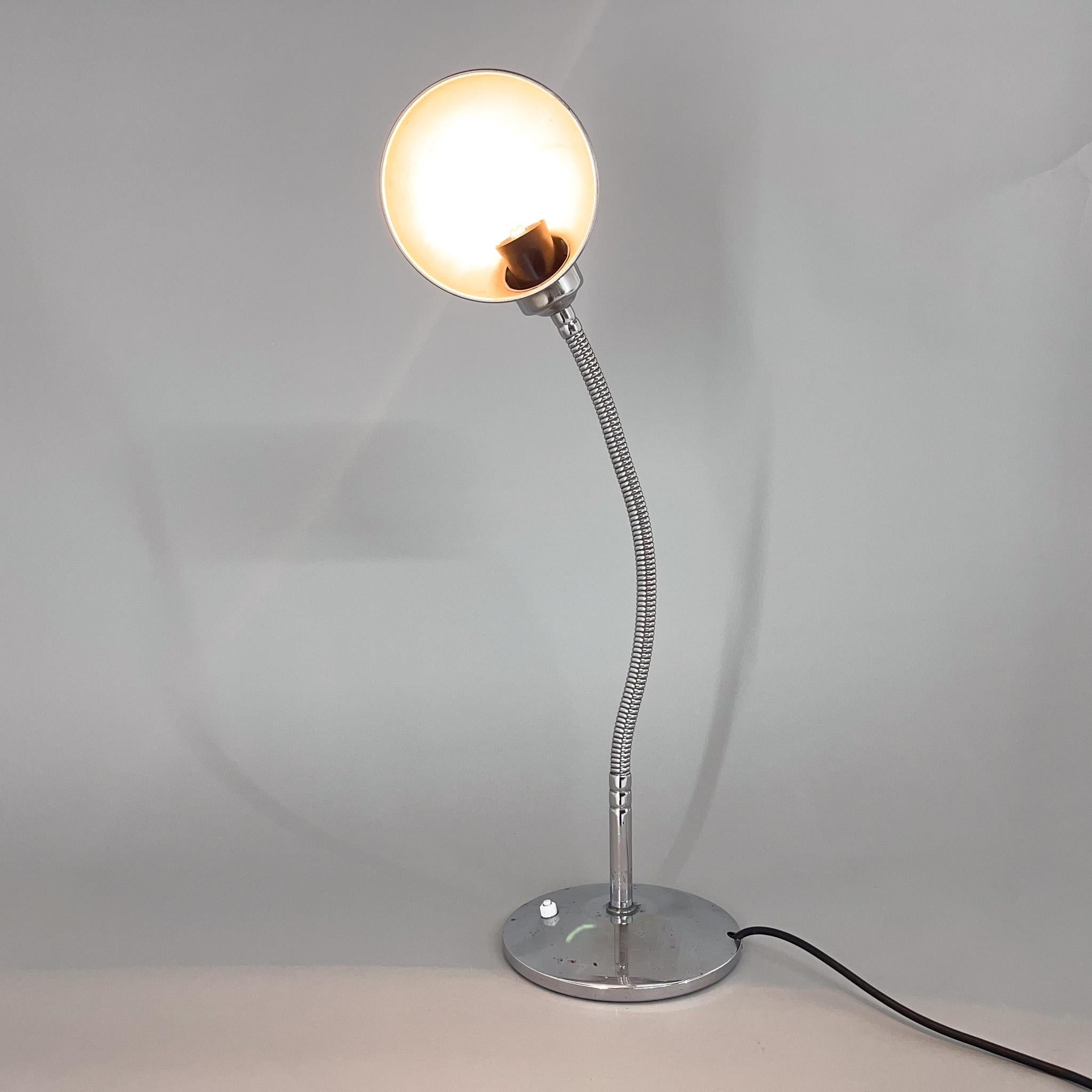 Chrome Lampe de bureau réglable en chrome des années 1960, Italie en vente