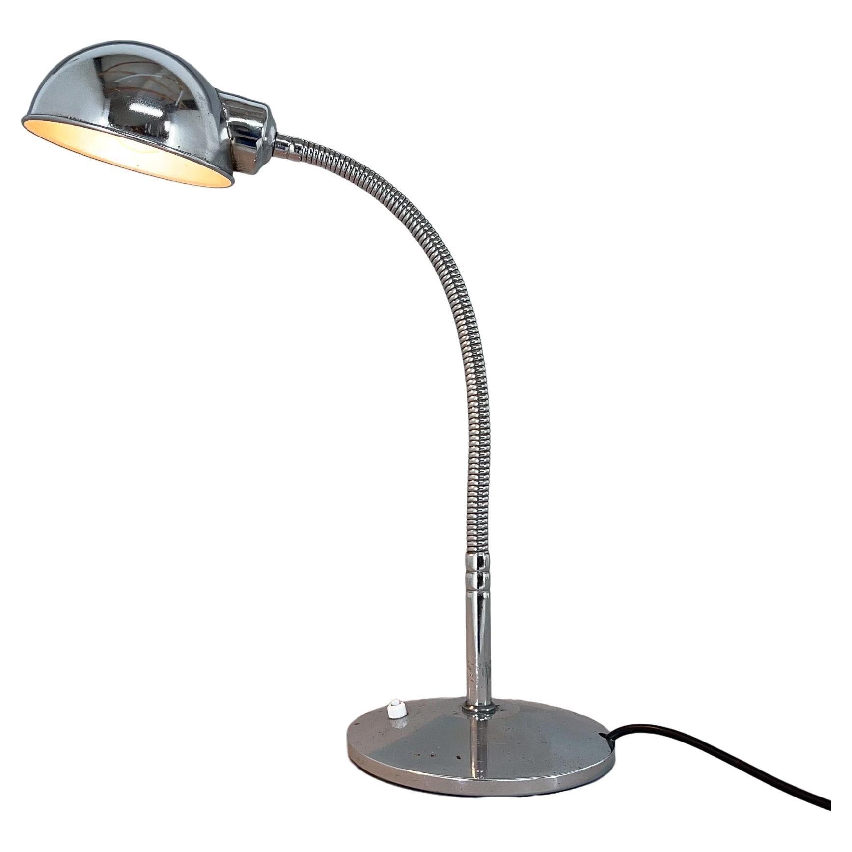 Lampe de bureau réglable en chrome des années 1960, Italie en vente