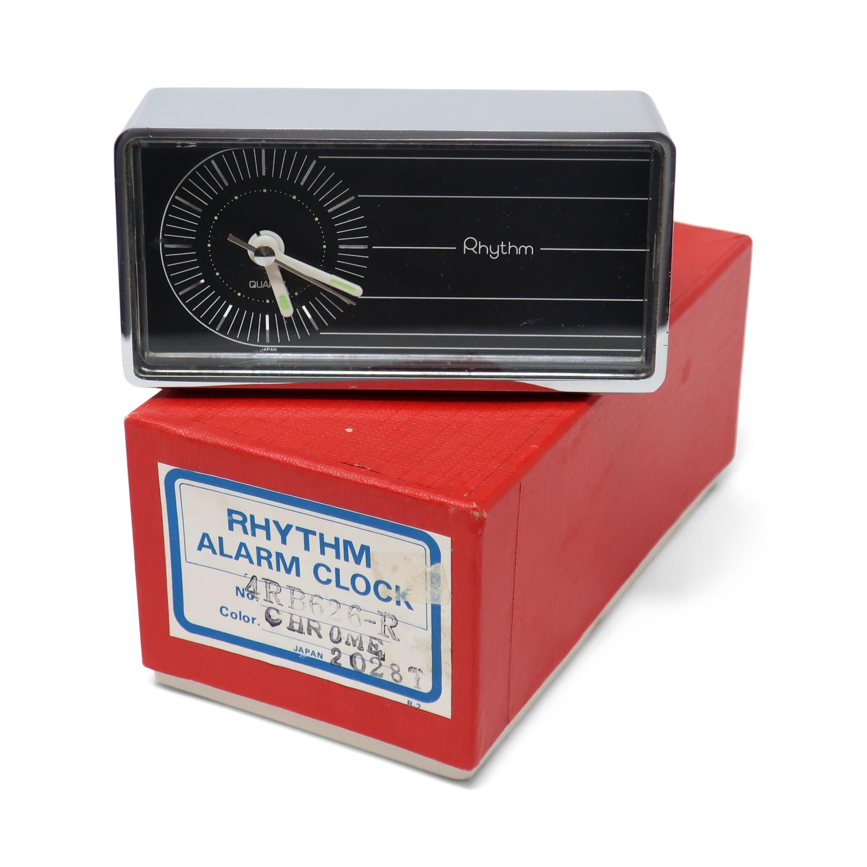 20th Century 1960s Chrome Alarm Clock by Rhythm