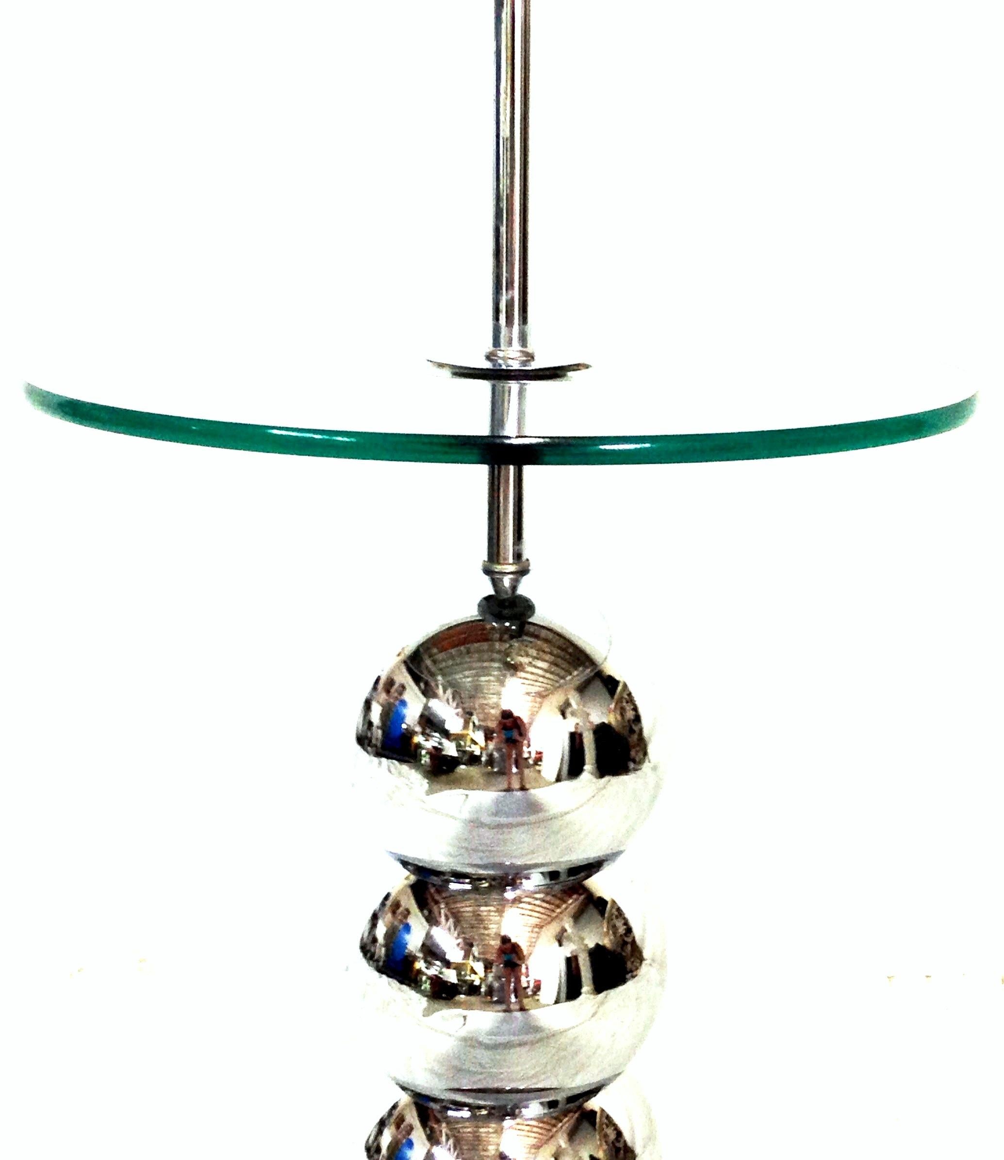 Mid-Century Modern 1960s Chrome and Glass 