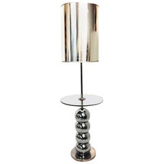 1960s Chrome and Glass "Bubble" Table Floor Lamps by Laurel
