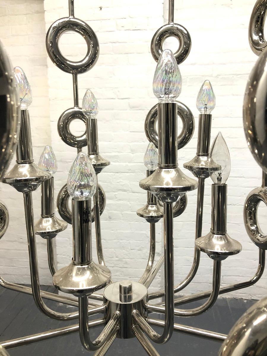 Mid-20th Century 1960s Chrome Circular Light Fixture