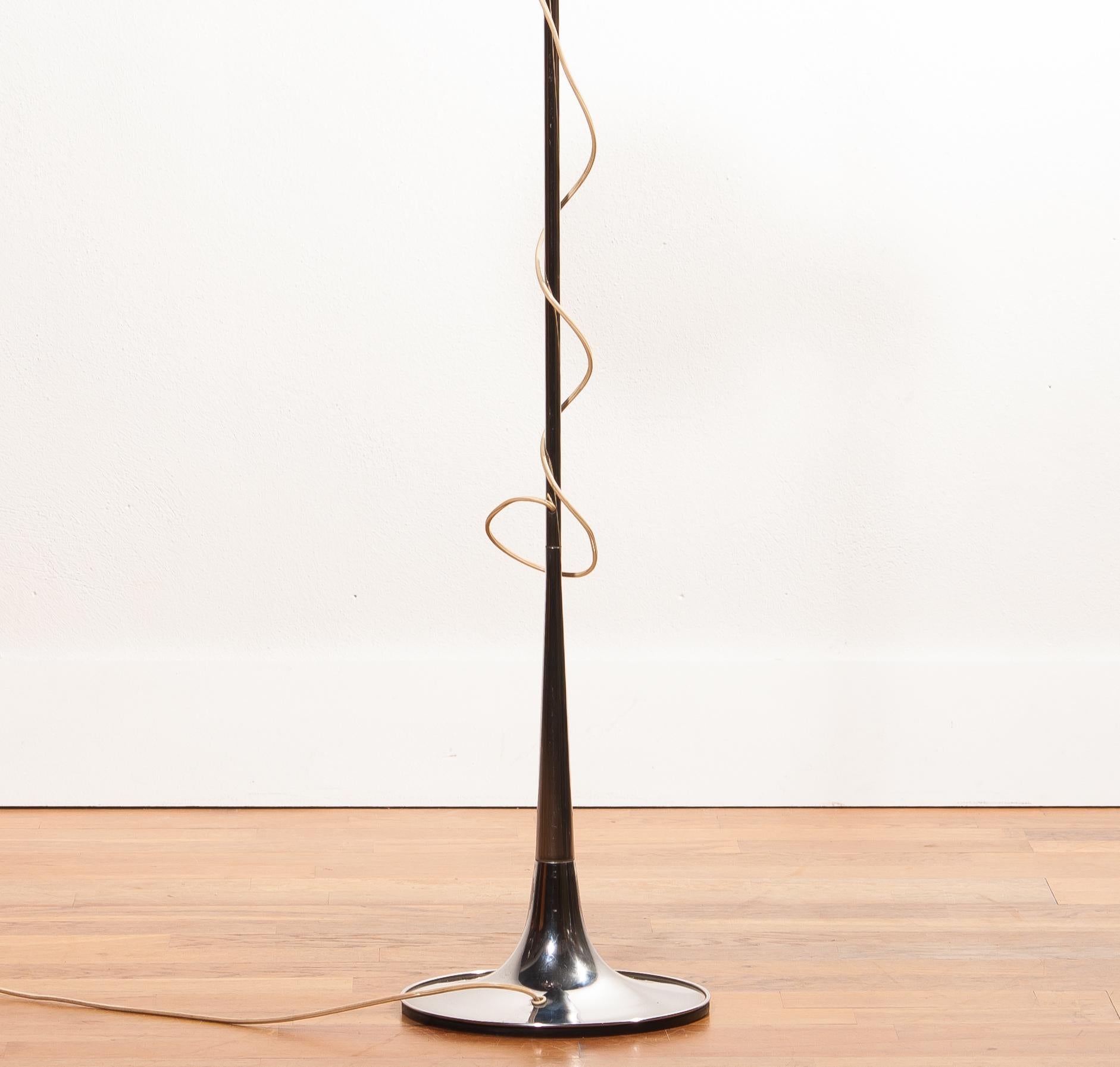 Mid-20th Century 1960s, Chrome Floor Lamp by Reggiani Lampadari, Italy