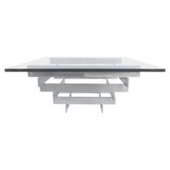 1960s Chrome & Glass Coffee Table by Paul Mayen for Habitat