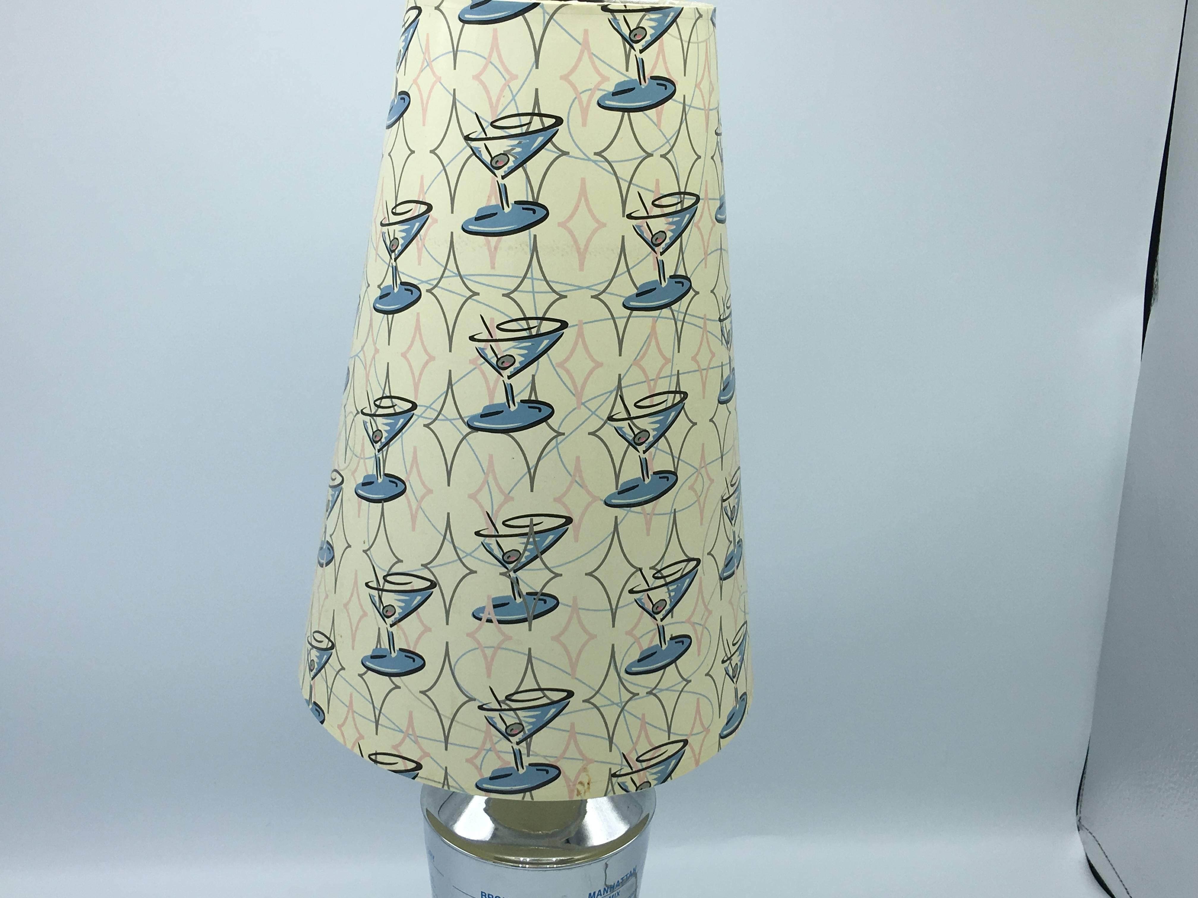 1960s Chrome Martini Shaker Lamp In Good Condition For Sale In Richmond, VA