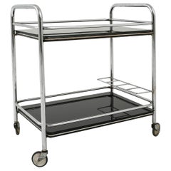 1960s Chrome Metal Bar Cart